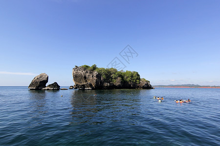 岛夏天泰国热带海中浮潜的一组风景相光照片团体图片