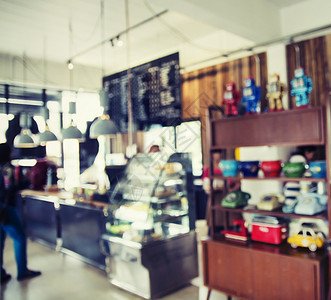 餐厅活力Cafe咖啡店背景模糊与bokoh图像模糊坐图片