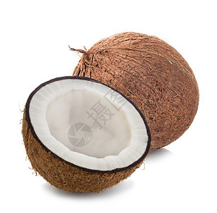 休息可在白色背景上孤立的椰子营养图片