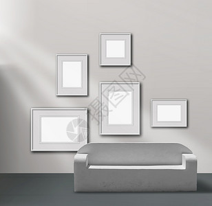 房间画廊展览空框架集合图片画廊展览正方形空的图片