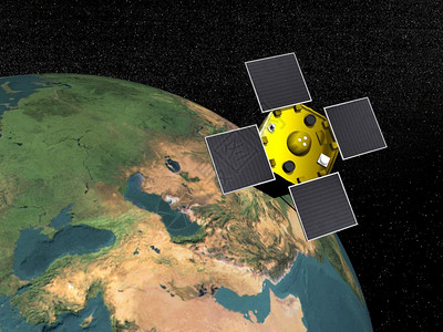 领域太阳的地球上Acrimsat卫星在空间研究宇宙飞船图片