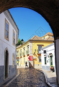 欧洲人行道葡萄牙阿尔加韦法罗街旅行图片