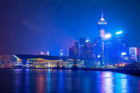 香港夜景香港的城市夜景背景