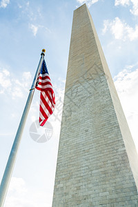 建成为纪念乔治华盛顿而建造的位于华盛顿特区购物大厦的方尖碑标志华盛顿古迹的直流图片