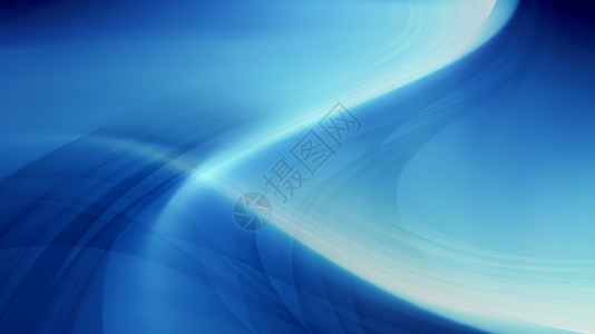 光线平滑的抽象蓝背景色柔软的运动海浪图片