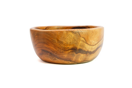 木制的白背景孤立手工木制质碗优雅的文化图片