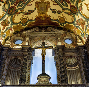 佩德罗骚1690年在葡萄牙里斯本SaoPedrodeAlcantara修道院建造的一座辅礼堂伦开斯特尔教的详情拜罗图片