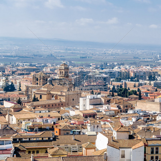 塔建筑学西班牙南部安达卢西亚格拉纳市风景的城观历史图片