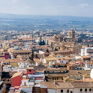 镇西班牙南部安达卢西亚格拉纳市风景的城观地标著名的图片