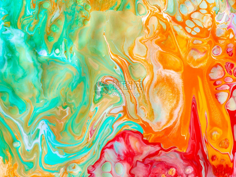 液体艺术的画布上喷洒丙烯香涂料当代艺术作品丙烯酸纤维图片