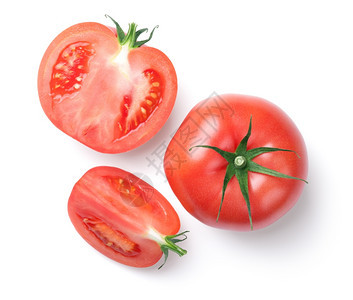 新鲜的白色背景中孤立的粉红西柿白色的美味图片