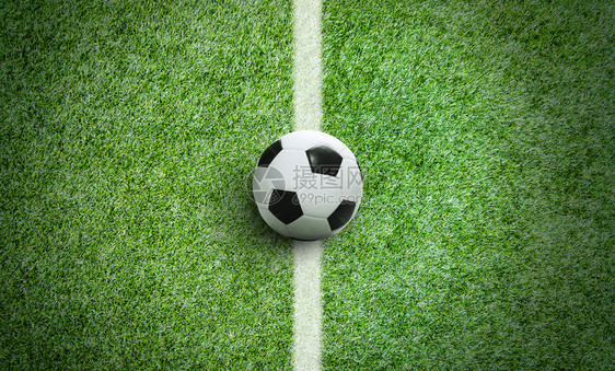 团队黑色的游戏体育场绿色草地上的足球有复制空间图片