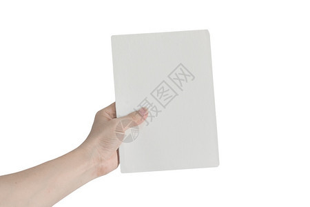 沟通空的质地使用手握白纸在色背景与有剪切路径的裁上隔离图片