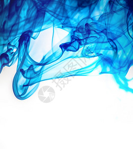 降低艺术抽烟蓝墨水下作为您工程的抽象背景图片