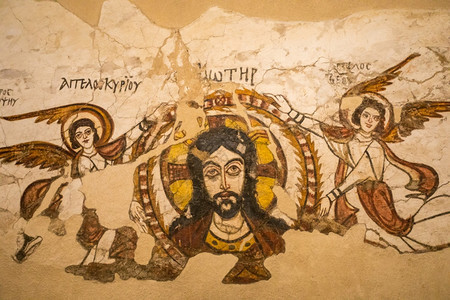 建成英石埃及艺术在非洲中东部埃及伊吉普特教堂墙的宗艺术中间图片
