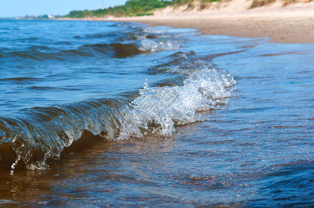 海浪浪花特写图片