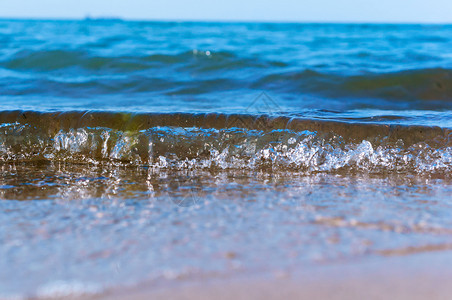 海浪浪花特写图片