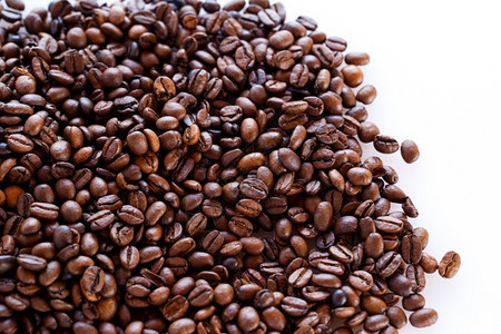 堆积的咖啡豆背景图片