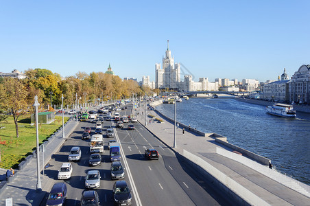 城市的户外莫斯科河大林高楼俄罗斯莫科距离远处校对Portnoy图片