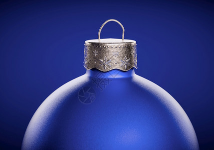 电灯泡装饰结霜皇家蓝色圣诞舞会与冬季主题帽子圣诞装饰品从最顶级圣诞装饰中照亮节庆气氛概念光滑的图片
