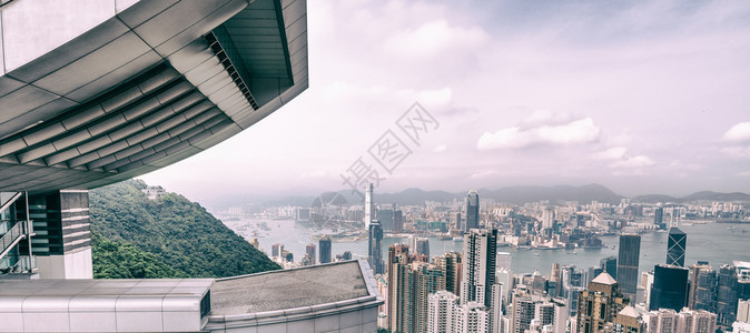 高的旅行公园香港市天际的景色美观来自维多利亚峰VictoriaPeak图片