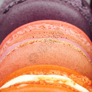 甜美多彩的法国马卡龙甜美食覆盖图片