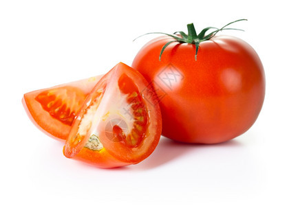 饮食健康红番茄在白色背景的番茄演播室关闭拍摄成份自然图片