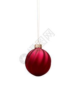 圣诞舞会旋转的球孤立在白色背景上圣诞节装饰日气氛概念上圣礼单身的红色喜庆图片