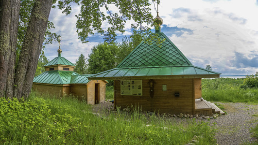 古老的旅行俄罗斯Kostroma地区Chukhloma区Nozhkino村附近楚赫洛姆奇迹工人的AbrahamGalichsky图片