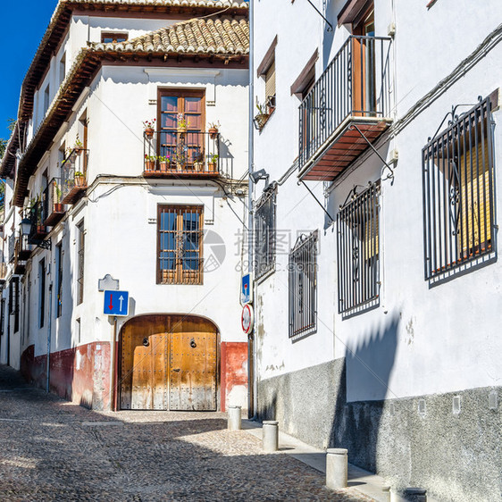 遗产旅游西班牙南部安达卢西亚州格拉纳达的典型建筑历史图片