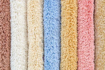 粉彩人造的各种样不同彩色人工毛地毯样本闭合式图片