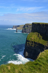 戈尔韦湾风景摄影莫赫悬崖爱尔兰Galway海湾附近Clare县的美丽土地图片