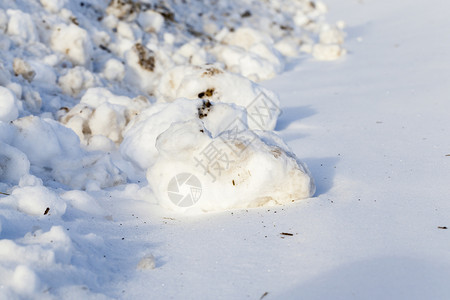 自然靠近明亮的一张紧贴雪照片落在一条肮脏道路的侧面有一定泥土在阵雪漂泥土道路附近图片