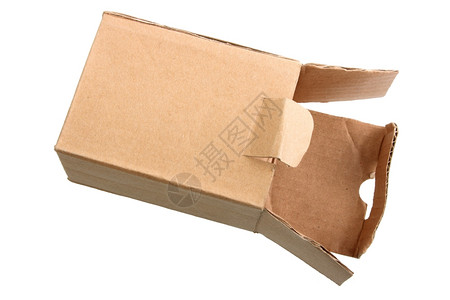 包装运输可访问打开的纸板盒关闭在白色背景上孤立图片