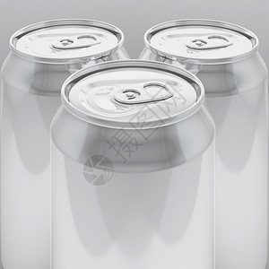 目的3d渲染白色背景上的铝罐啤酒头图片