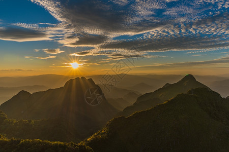 泰国清迈日落美景图片