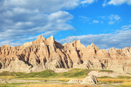 红色的美国南达科他州巴德兰公园风景美州南达科塔景区偏僻的图片