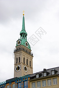 天堂慕尼黑中心圣彼得教堂塔遗产文化图片