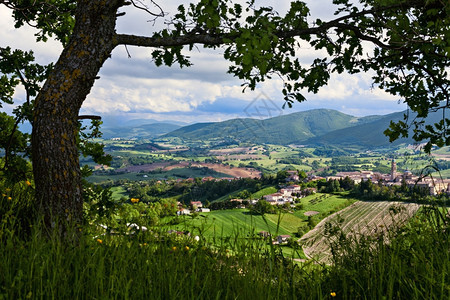 农村业阿皮罗和圣维奇诺山的脉框架图片