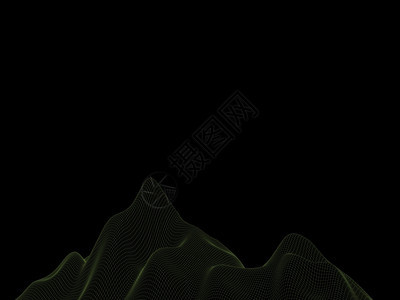数字的线条导航抽象框背景3D网格技术插图景观山谷中的数字地形网络空间图片
