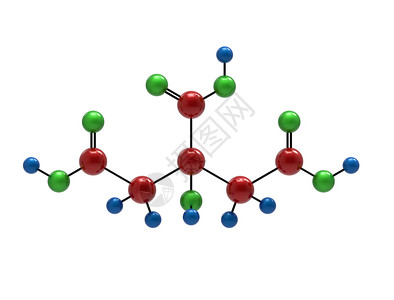 柠檬酸分子3d转化在白色上隔离有机科学研究图片