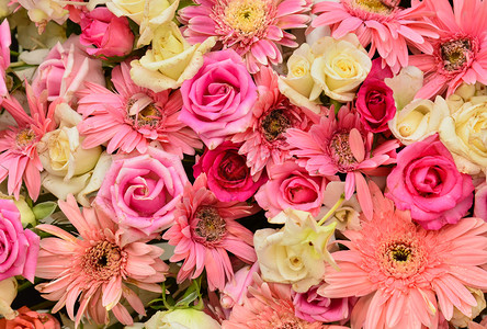 束墙纸浪漫的婚礼场景美丽鲜花背图片