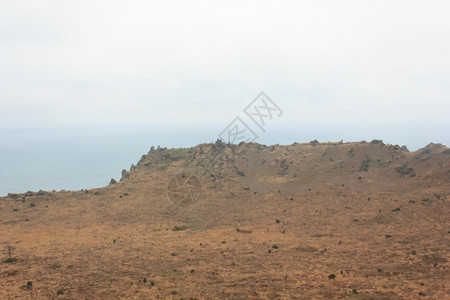 遗产旅游美丽韩国济州岛蓝海火山口图片