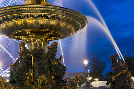 灯FontainedesMers协和广场巴黎法兰西岛国正面老的图片