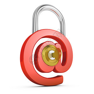 机密的防御白色背景电子邮件保护锁和密钥3dMade信封图片