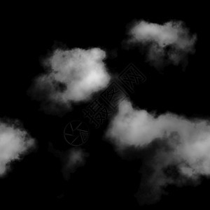 云无缝白色与黑背景隔绝3D实际的形象图片