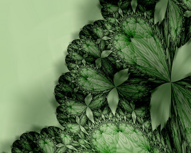 抽象绿色背景上的叶插图抽象色背景上的叶曲线现代树图片