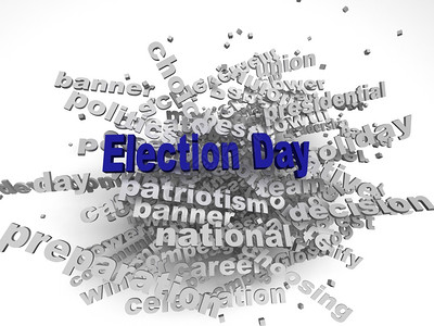 民主十一月多米尼奇3d张图像选举日议题概念词云背景图片