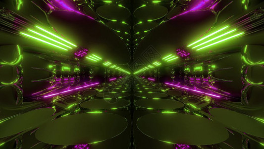 闪光和反射3d造出背景壁纸未来进化的scifi科学幻影建筑3d无限的抽象