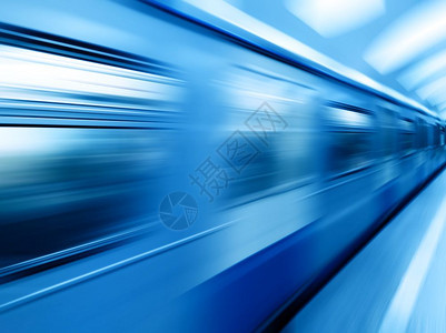 对角蓝色运动模糊的地铁背景蓝色运动hd的接触慢图片